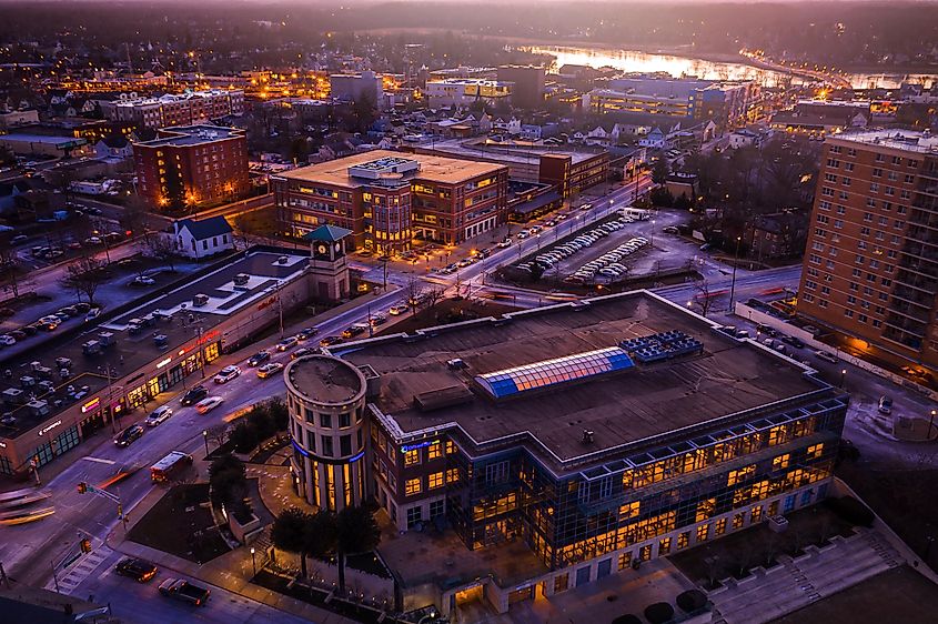 Aerial Sunset Red Bank, New Jersey.