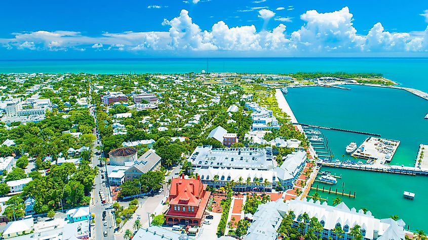 Aerial view of Key West, Florida