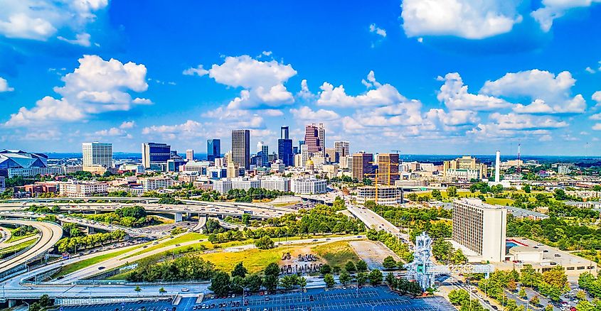 Aerial panorama of Atlanta, Georgia