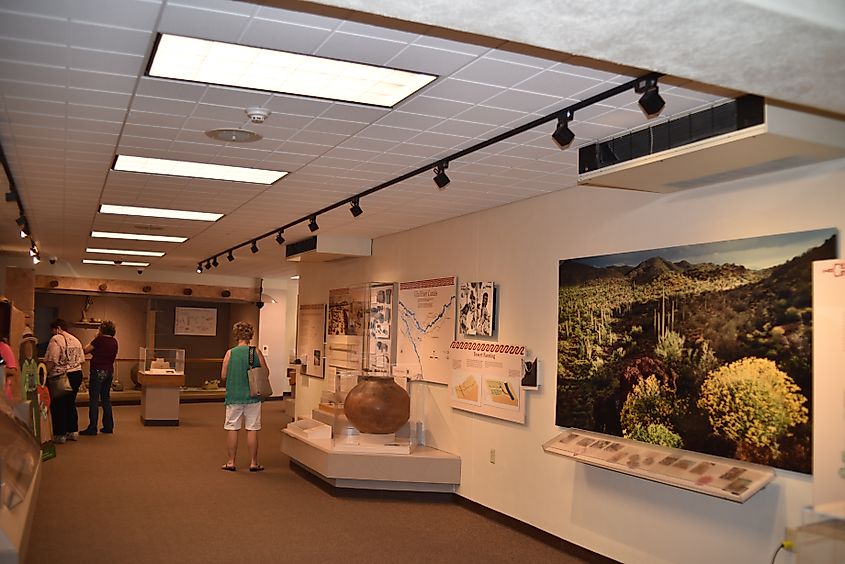 Coolidge, Arizona. U.S.A. January 30, 2018. Casa Grande Ruins National Monument.   Visitors center, theater and museum.