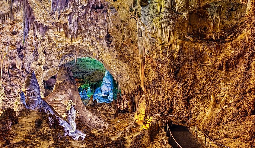 Walkway through the Big Room, Carlsbad Caverns National Park, New Mexico