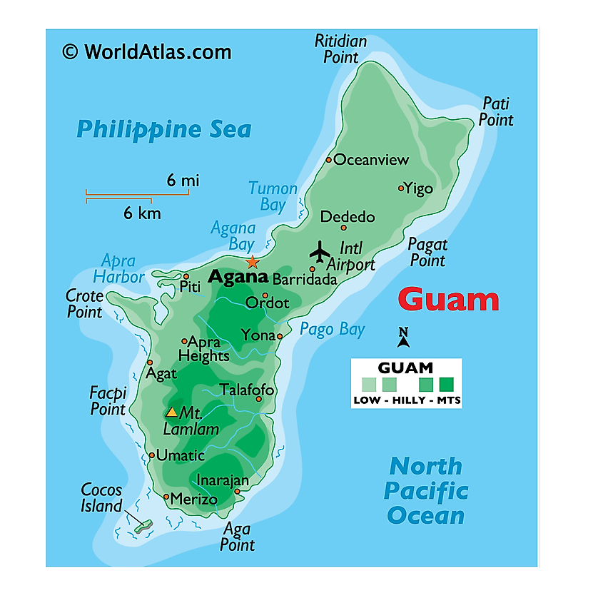Guam On A Map Guam Maps & Facts - World Atlas
