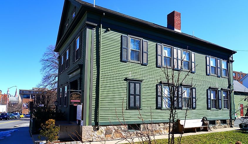 View of the Lizzie Border murder house, now a bed and breakfast located in Fall River, Massachusetts.