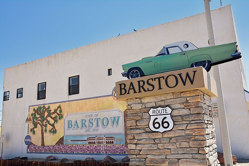 Barstow, Usa - July 26, 2017: Barstow City Limits sign in California