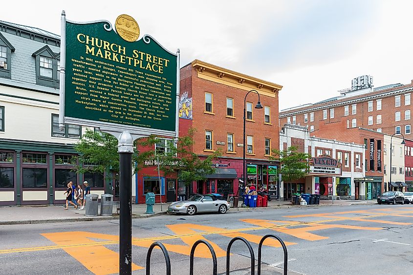 Church Street Marketplace in Burlington, Vermont
