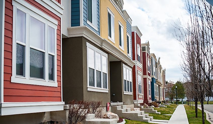 Residential homes in Woods Cross, Utah.