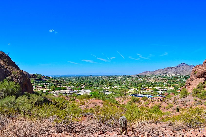 View of Paradise Valley Village in Phoenix, Arizona.