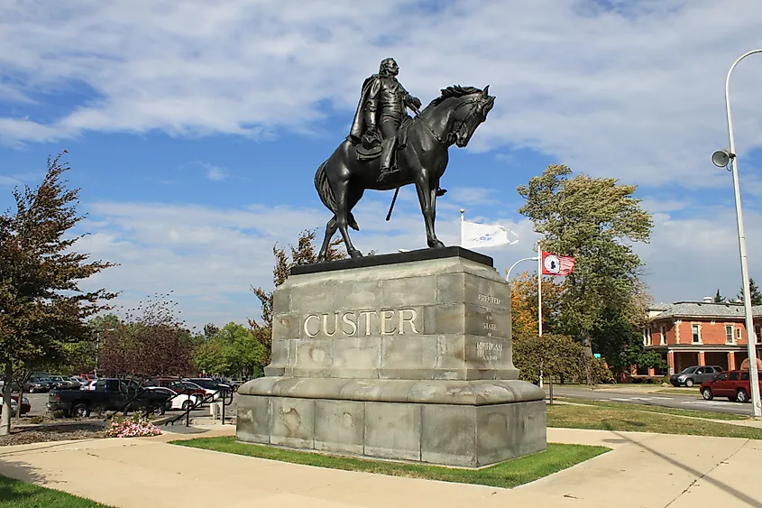 George Armstrong Custer Equestrian Monument in Monroe, Michigan.