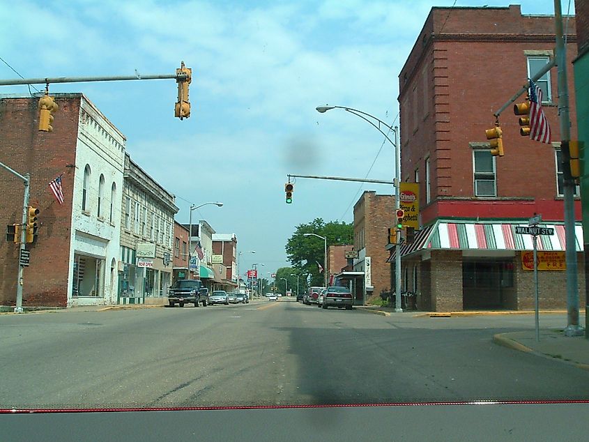 Intersection of Washington and Walnut Streets in Ravenswood, West Virginia