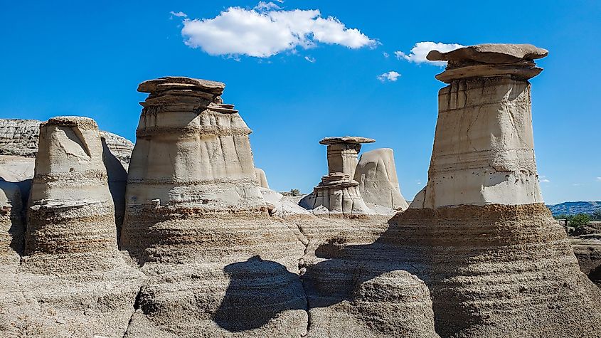 Hoodoos in the badlands near Drumheller, Alberta