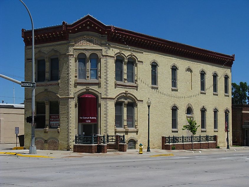 The historical Gamut Building in Blair, Nebraska