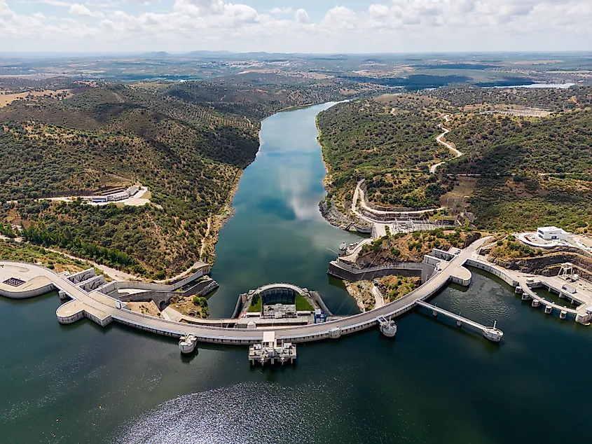 The Alqueva Dam on the Guadiana River.