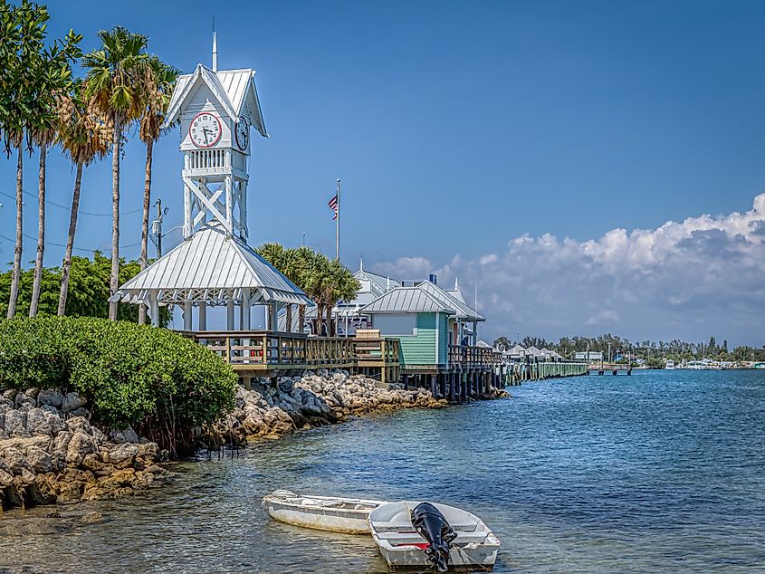 Bradenton beach city pier on Anna Maria Island in Florida