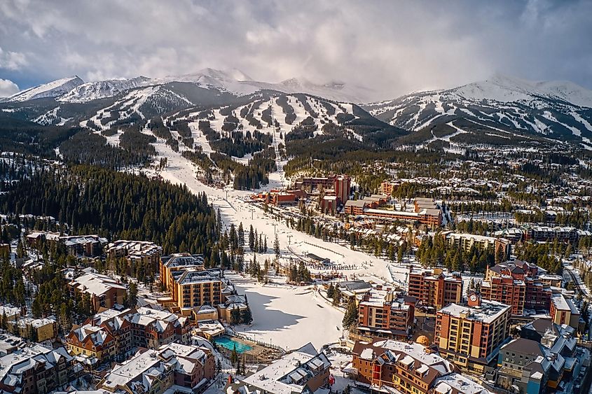 Overlooking the ski town of Breckenridge, Colorado.