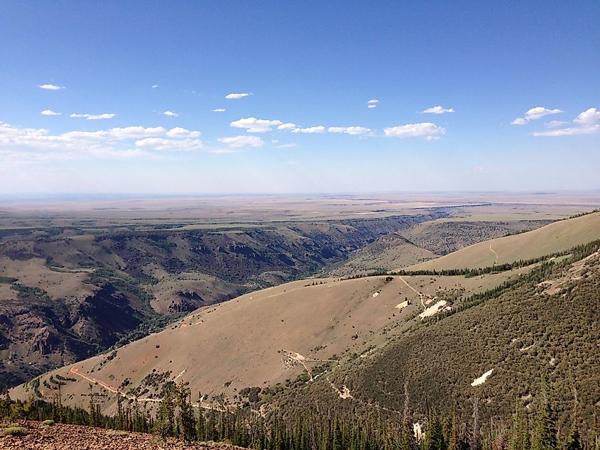  Jarbidge, visible in the lower left of this photo, lies at the bottom of the Jarbidge River Canyon, which stretches 50 miles from the Jarbidge Mountains to the Bruneau River in Idaho, via By Famartin - Own work, CC BY-SA 3.0, https://commons.wikimedia.org/w/index.php?curid=27790313