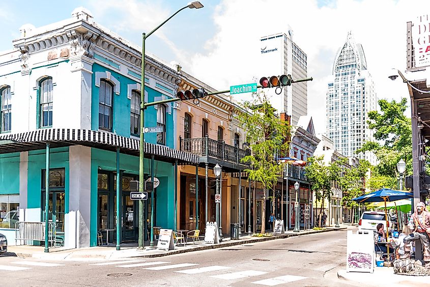 Old historic area in Mobile, Alabama. Editorial credit: Kristi Blokhin / Shutterstock.com