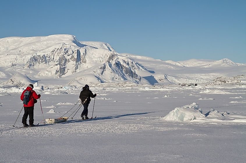 Researchers in Antarctica