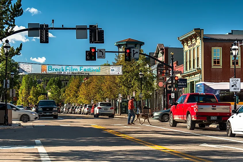 The vibrant Main Street scene in Breckenridge, Colorado. Image credit: Cavan-Images / Shutterstock.com.