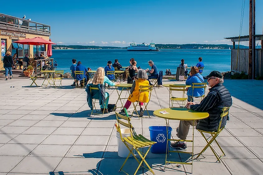 A seaview restaurant in Port Townsend, Washington