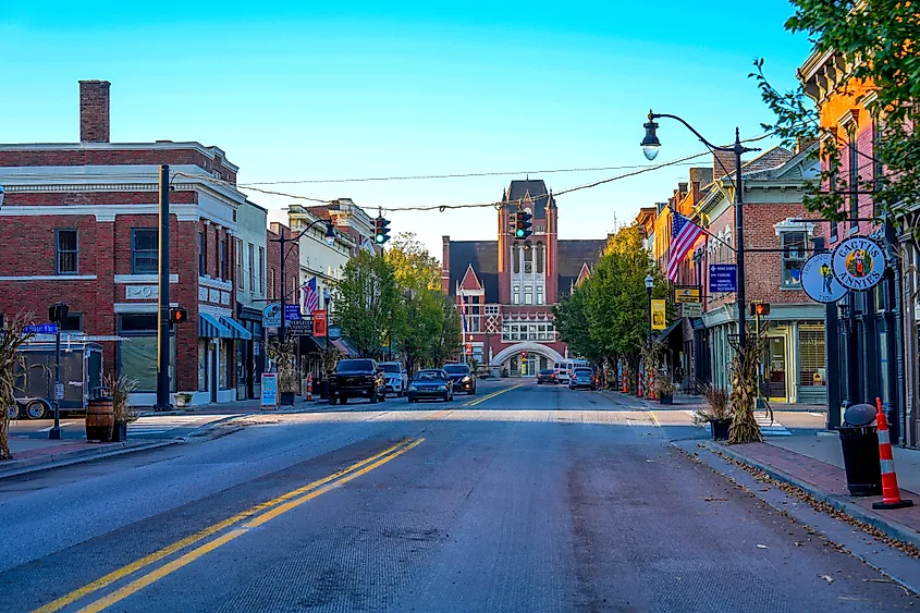 Downtown Bardstown, Kentucky.