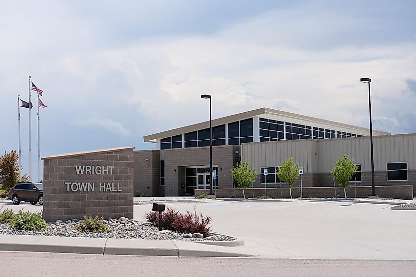 Wright Town Hall in Wright, Wyoming