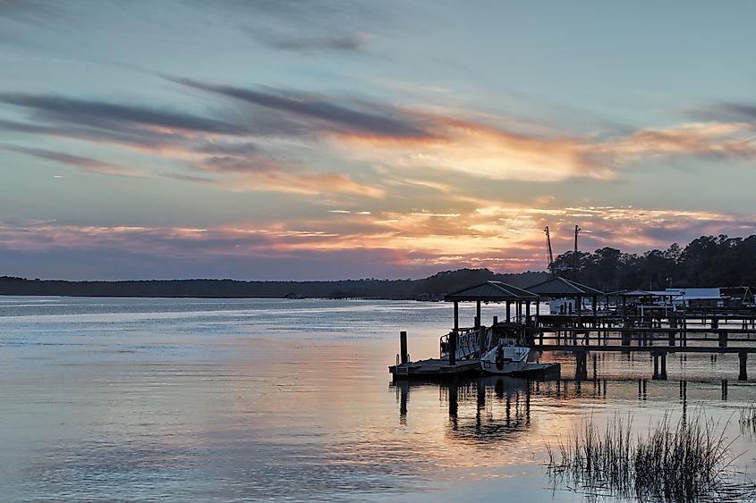 Shores of the May River in Bluffton, South Carolina.