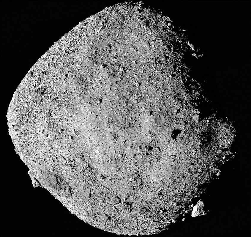 Bennu Asteroid (NASA/Goddard/University of Arizona, Public domain, via Wikimedia Commons)