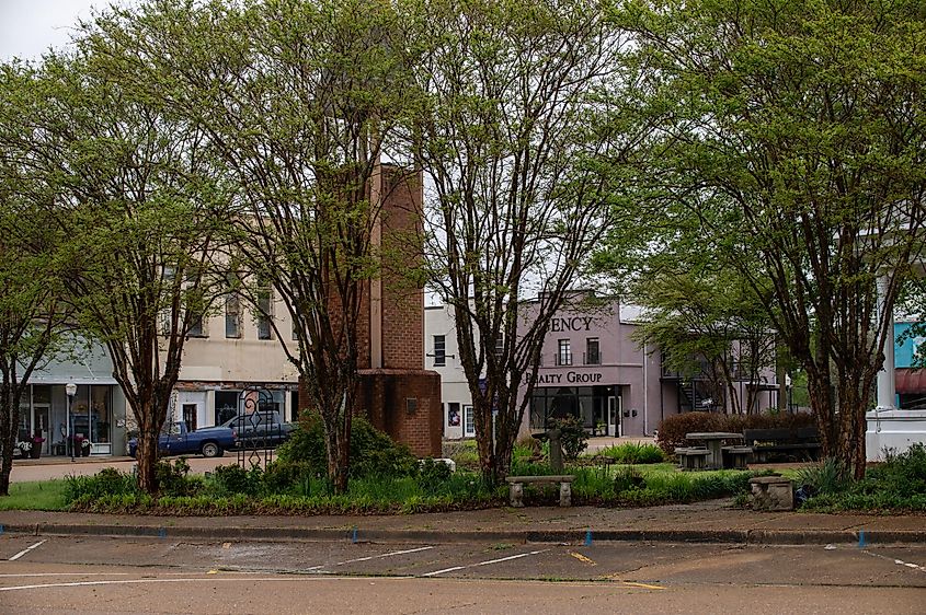 Downtown Grenada, Mississippi.