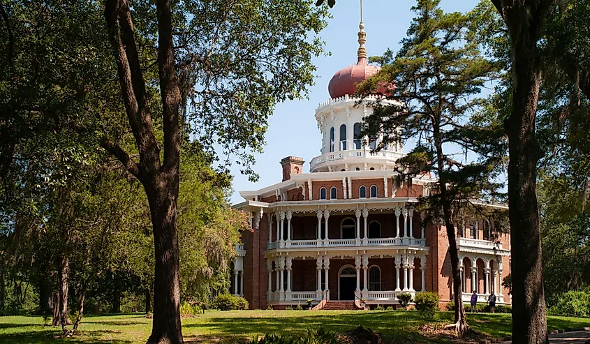 Longwood Plantation Octagon House, an Antebellum Victorian Octagonal Mansion, Natchez, Mississippi