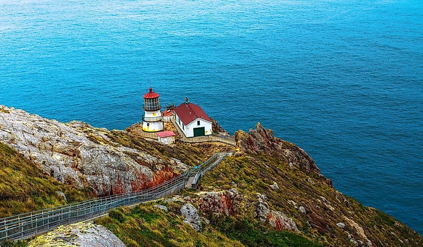 Point Reyes Lighthouse at the Point Reyes National Seashore, California