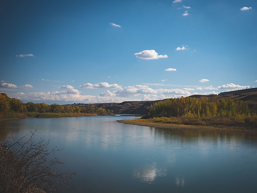 Oldman River in Lethbridge, Alberta