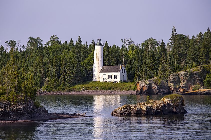 Rock Harbor Lighthouse, Isle Royale National Park, Michigan, USA