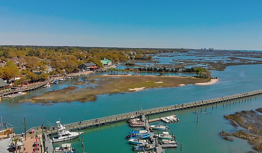 Aerial view of Georgetown, South Carolina