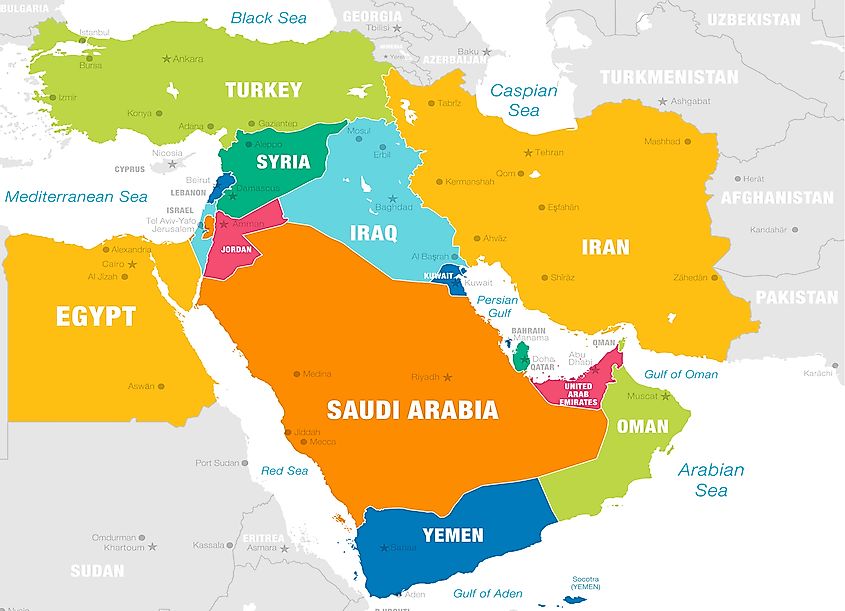 Image result for middle east map