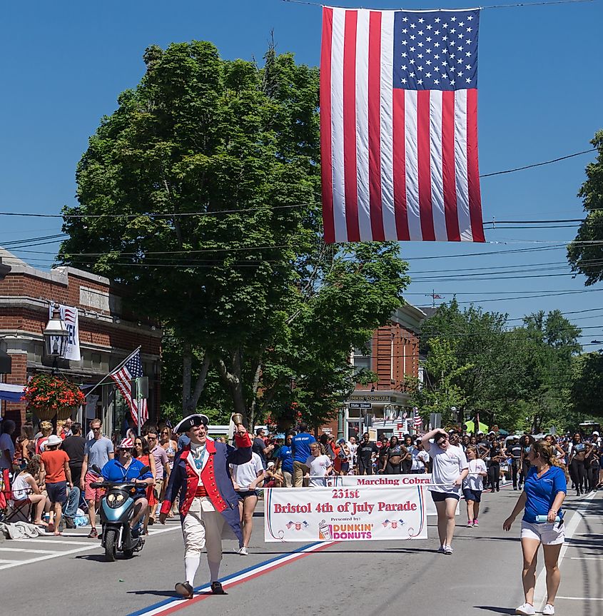 The front of the 231st Bristol Fourth of July Parade.