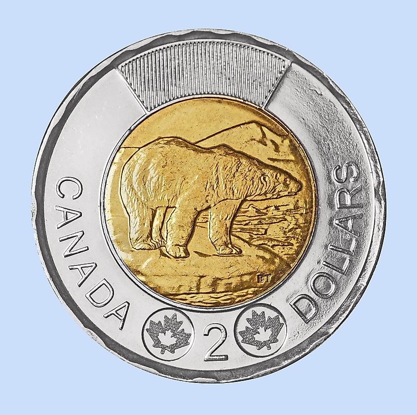 The Canadian two-dollar coin. 