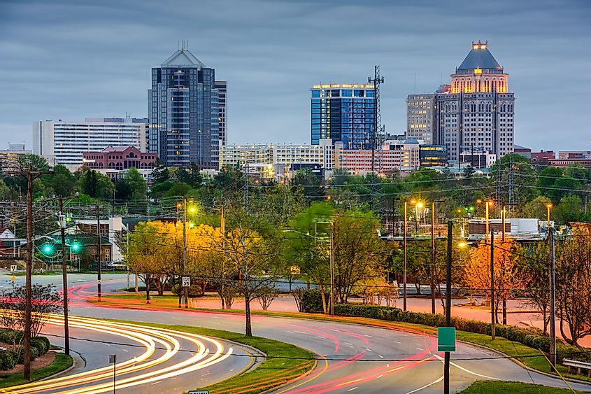 Greensboro, North Carolina, downtown skyline