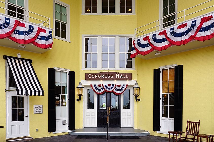 The landmark Congress Hall hotel in Cape May.