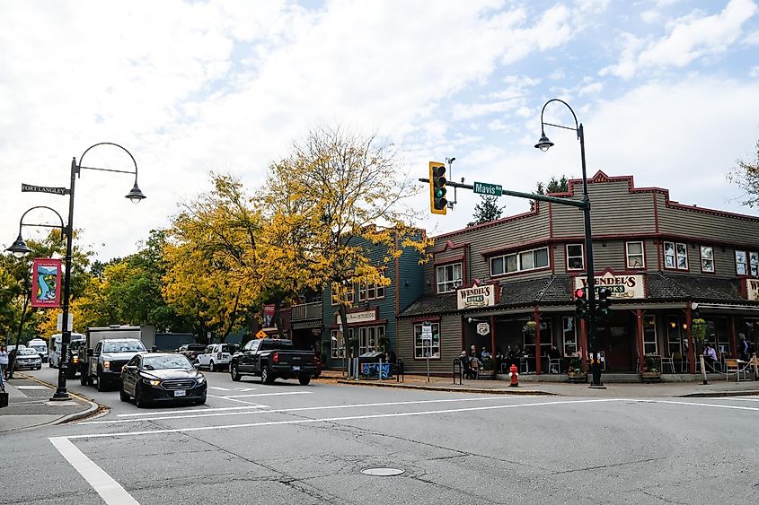 The beautiful downtown area of Fort Langley, Langley, British Columbia, Canada.