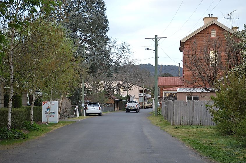 Denison Street, the main street of Sofala, New South Wales