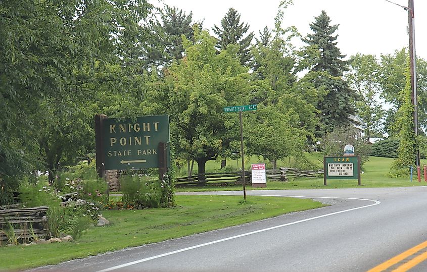Knight Point State Park in Vermont.