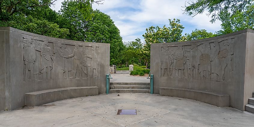 Lewis and Clark Monument in Lewis and Clark Monument Park, Council Bluffs, Iowa