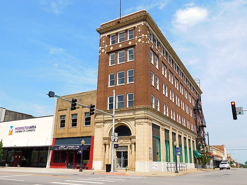The First National Bank Building in Morrilton, Arkansas
