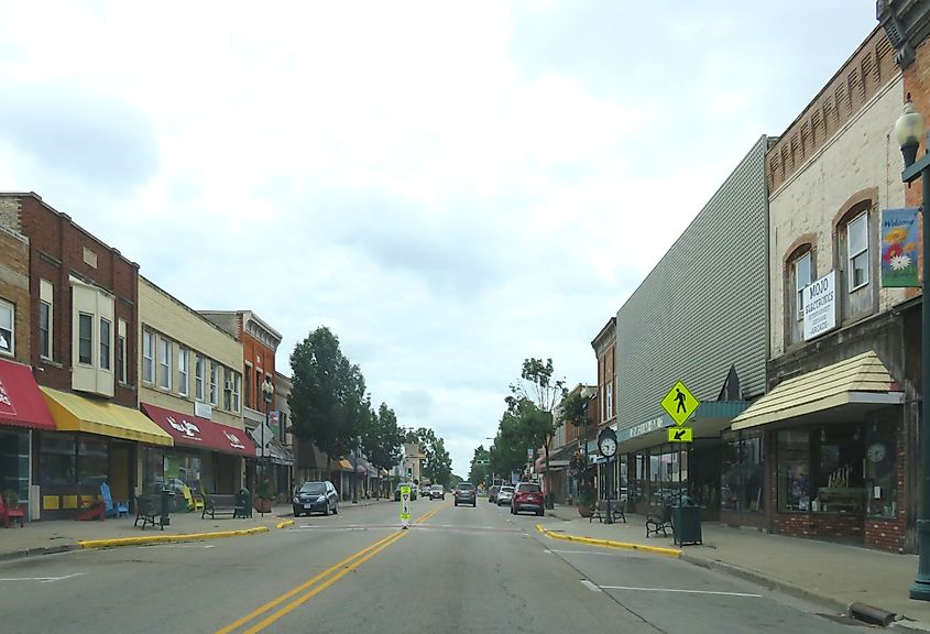 South Main Street in Shawano, Wisconsin.