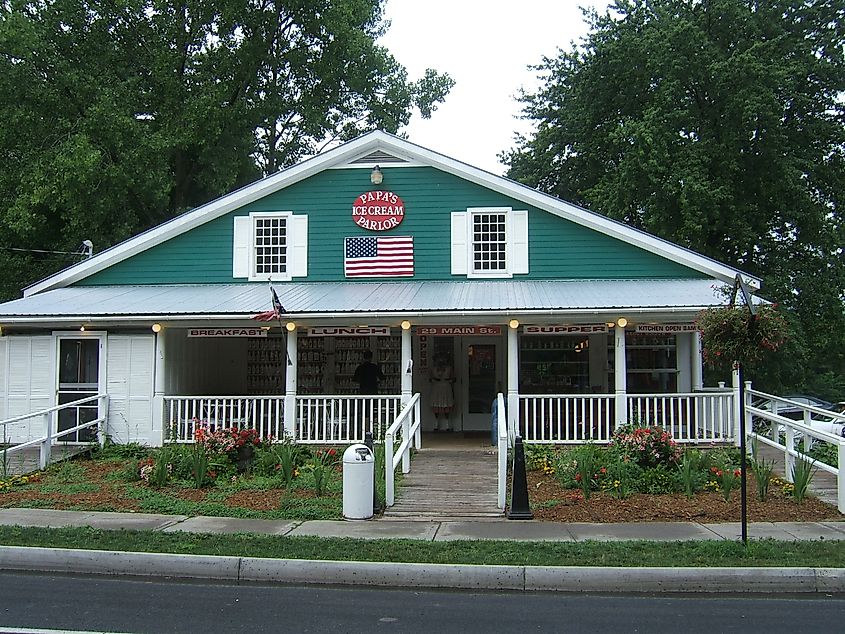 Papa's Ice Cream Parlor in Lake Luzerne, New York. 