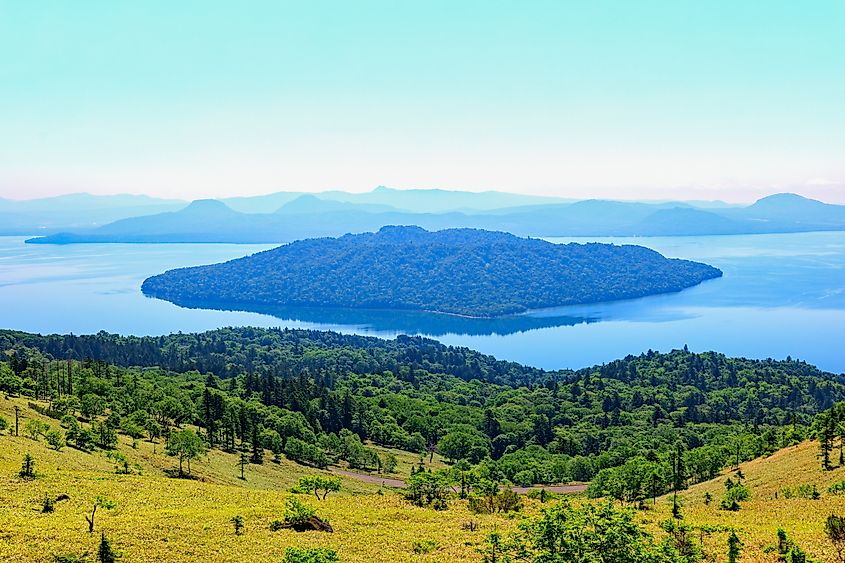 Lake Kussharo as seen from Bihoro Pass
