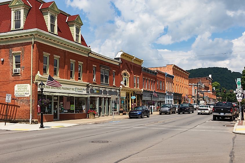 Main Street in Coudersport, Pennsylvania.
