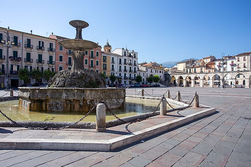 Medieval historic center in Sulmona.