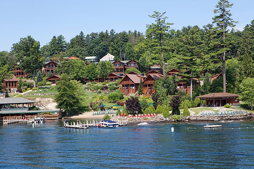The lakeside community of Lake George, New York.