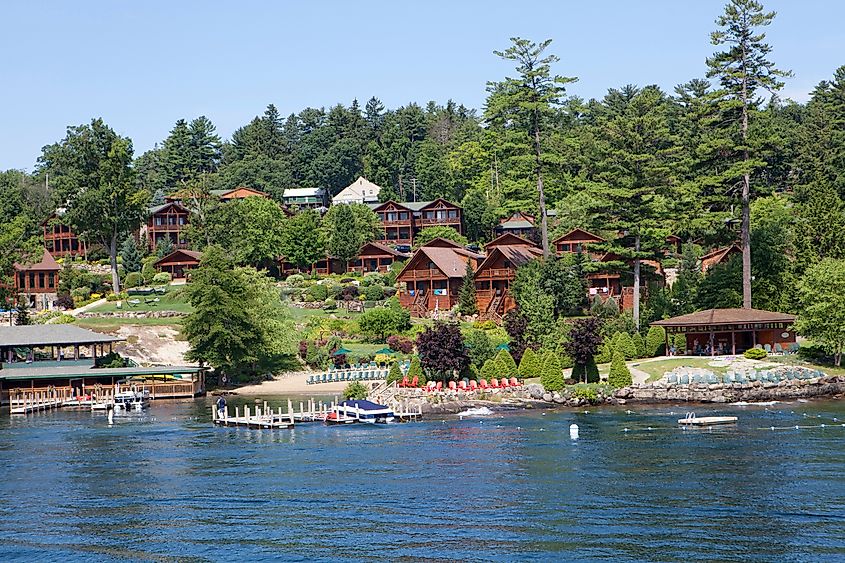 The scenic town of Lake George, New York.